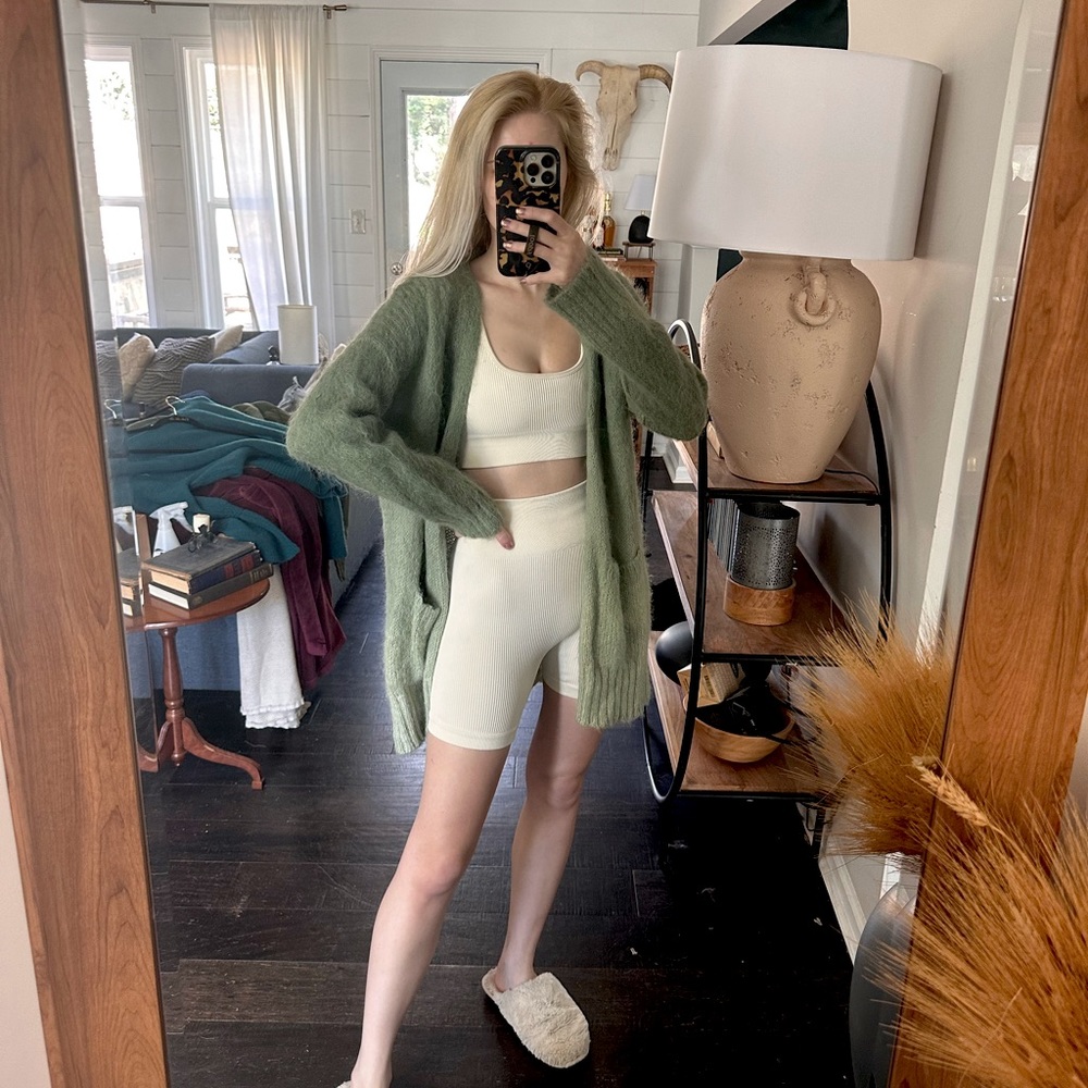 NEVER WORN Alpaca & Marino Wool Ombre Cardigan